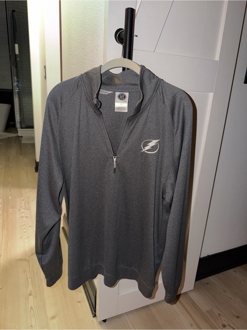 Tampa Bay Lightning Gray Quarter-Zip Pullover-NHL
